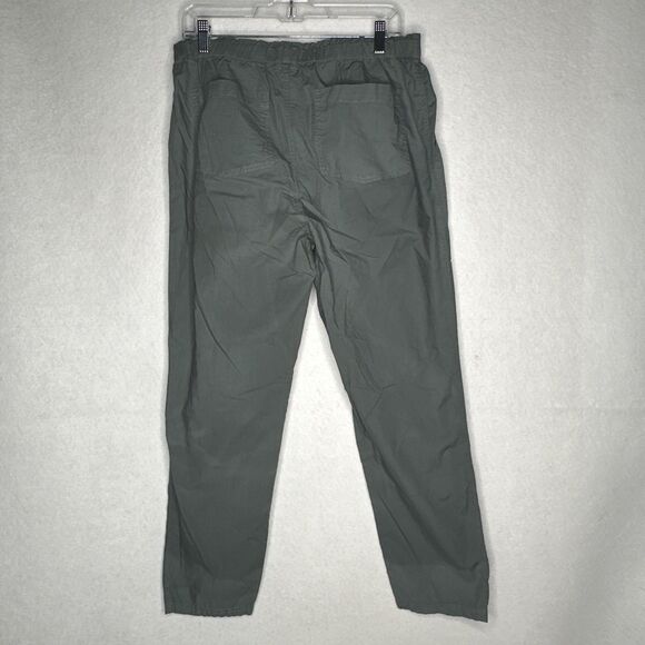 Lou & Grey for Loft Pants Womens Size M Green  Straight Leg Elastic Waist Cotton - Picture 5 of 7